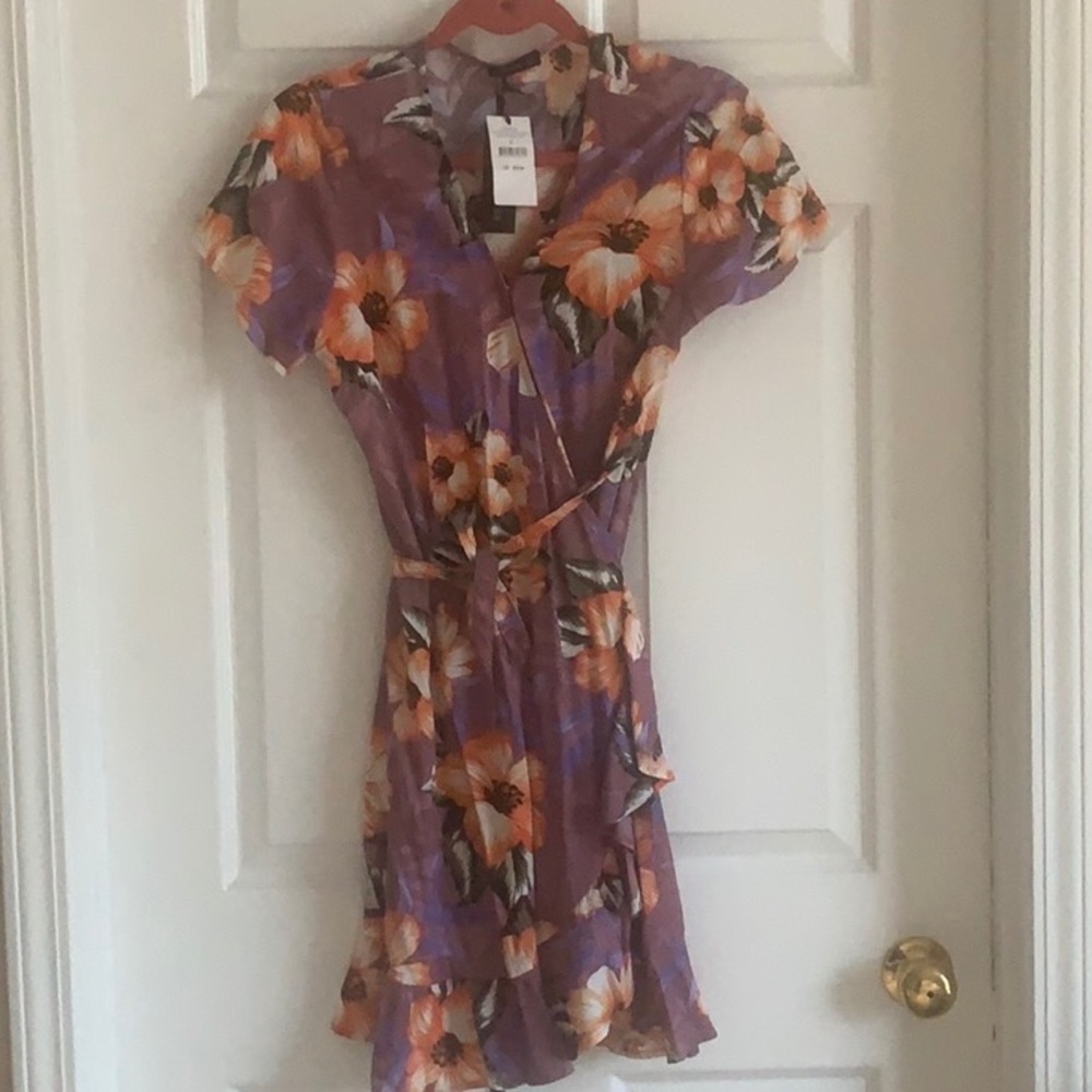 Woven Charli short Sleeve wrap Dress